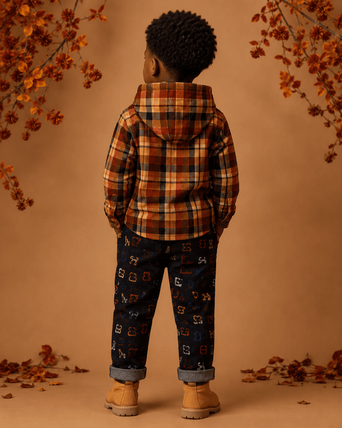 Boys Cozy Cabin Check Jacket - Bippz Klothing