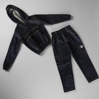 Boys Kids’ Denim Hoodie Set – 2-Piece Outfit