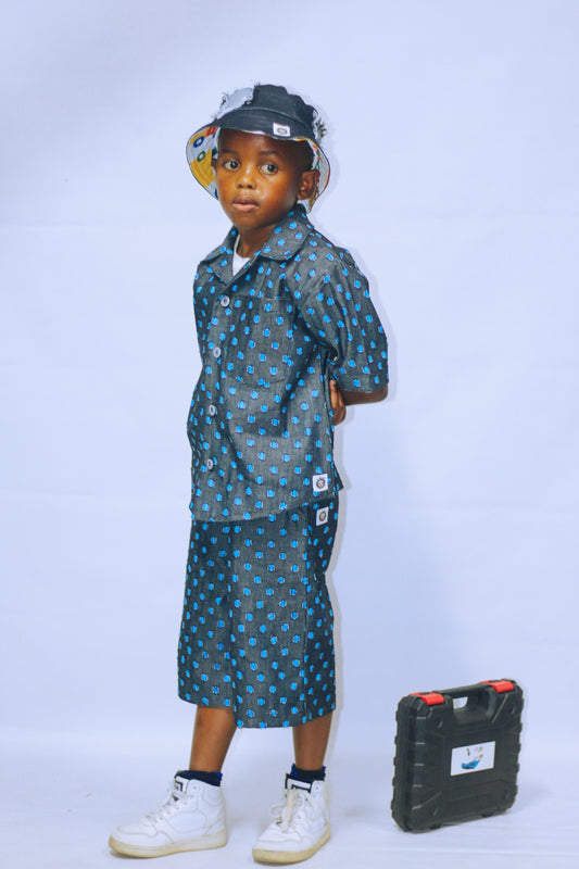 Boys' Blue Short Denim Set