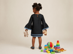 Denim dress with blue trimms - Bippz Klothing
