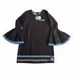 Denim dress with blue trimms - Bippz Klothing