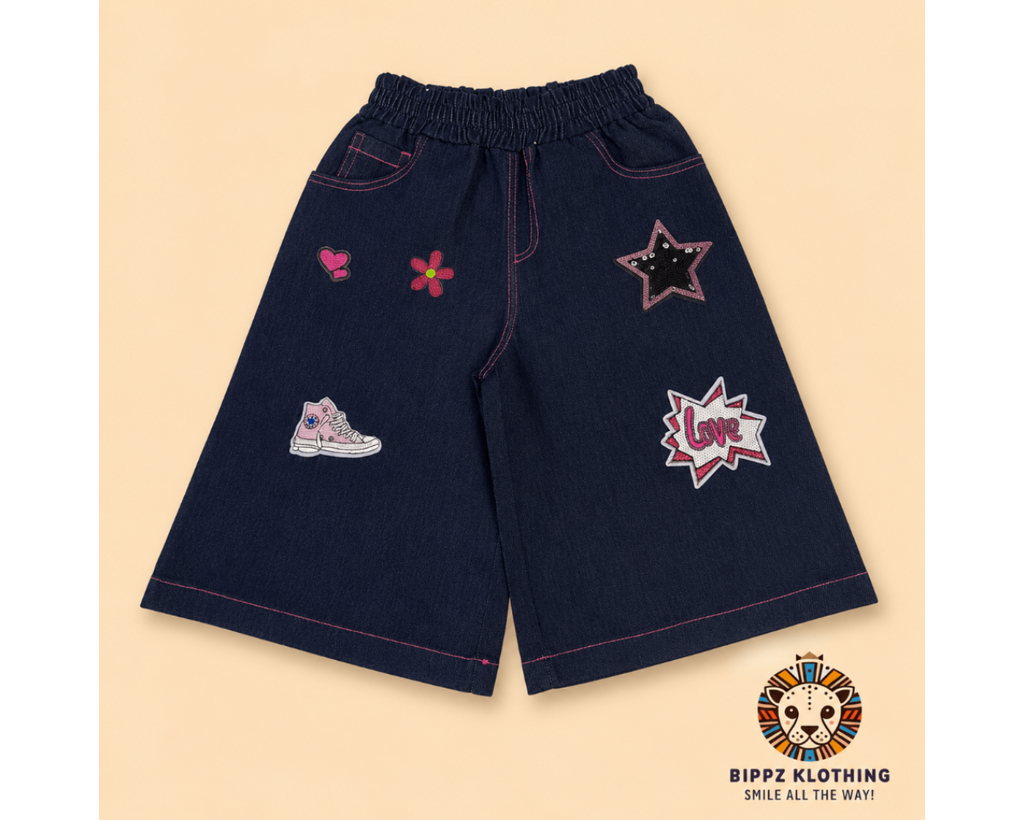 Girls Denim Shorts - Fun, Stylish & Made to Move - Bippz Klothing