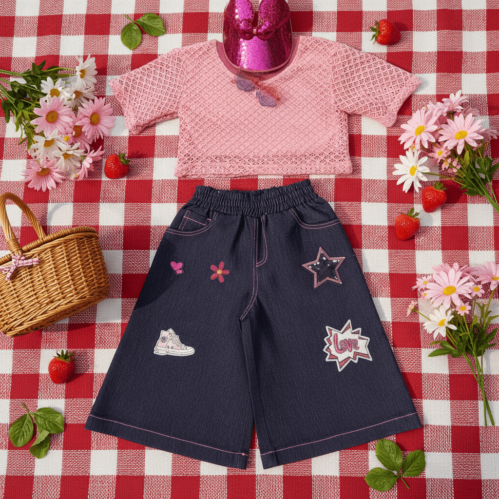 Girls Denim Shorts - Fun, Stylish & Made to Move - Bippz Klothing