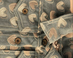 Girls Heart Denim Skirt Set - Bippz Klothing