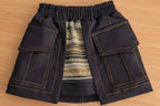 Girls Multicolor Stripe Top & Denim Skirt Set - Bippz Klothing