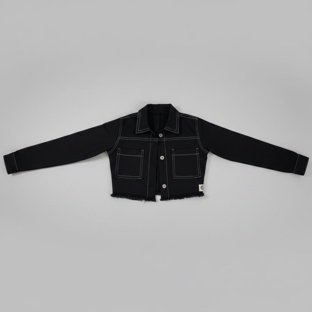 Girls Navy Denim Set – The One That Stops the Scroll