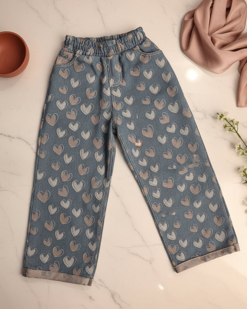 Girls Heart Denim Set – She'll Live In It