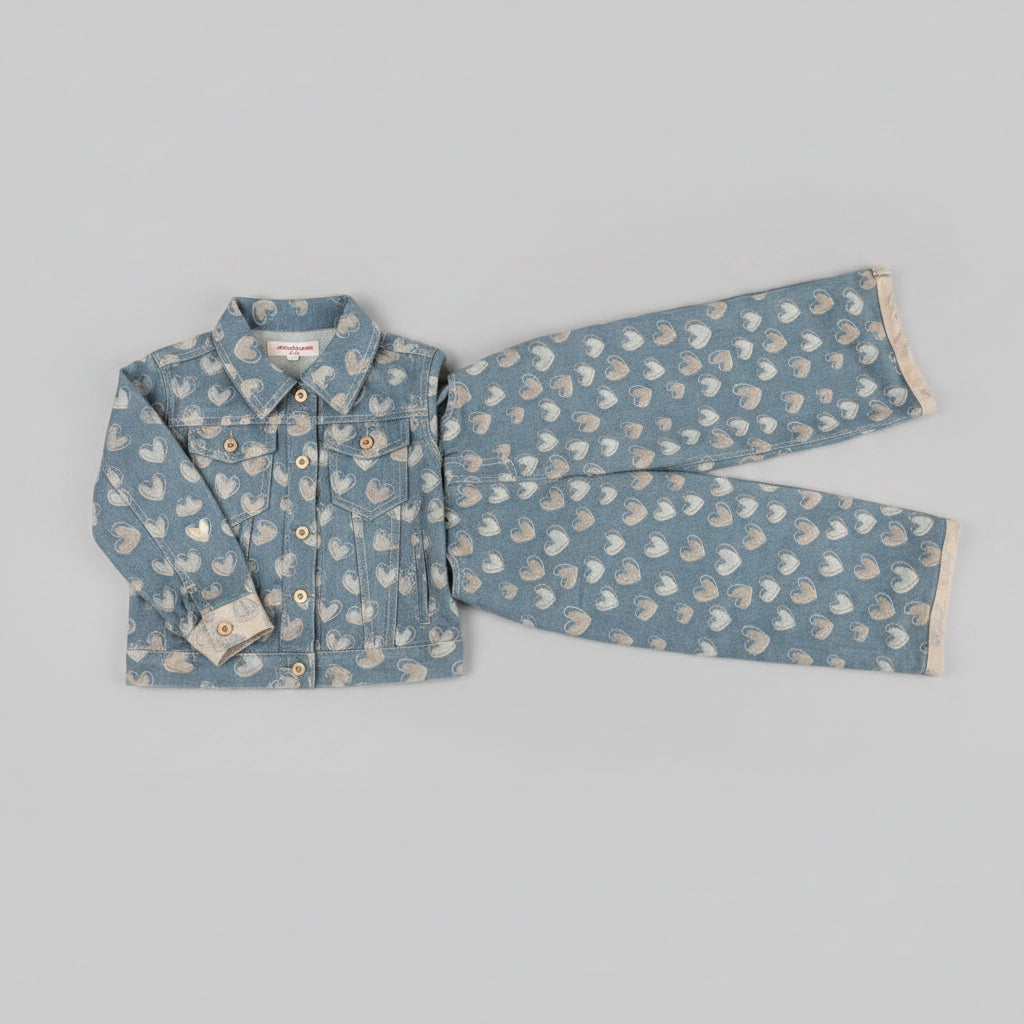 Girls Heart Denim Set – She'll Live In It