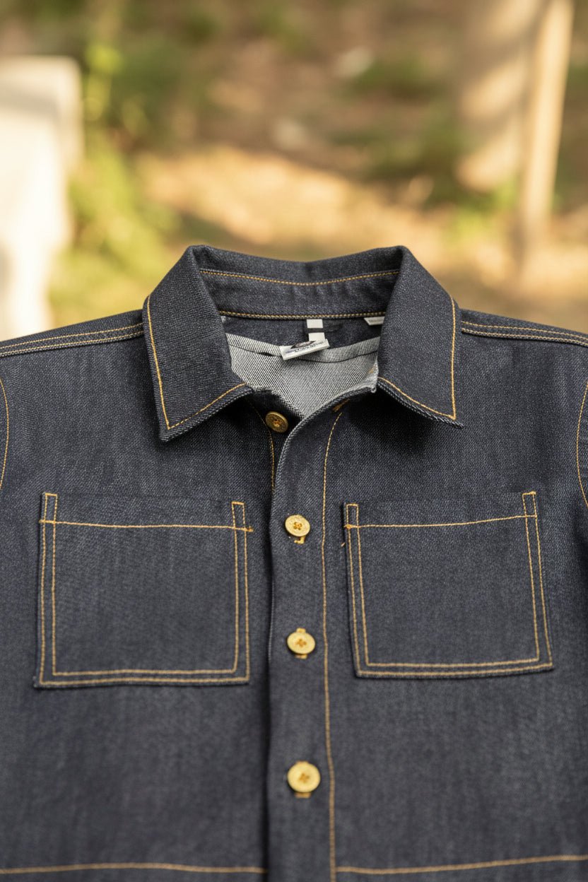Navy Patch Denim Co-ord Set – Boys - Bippz Klothing