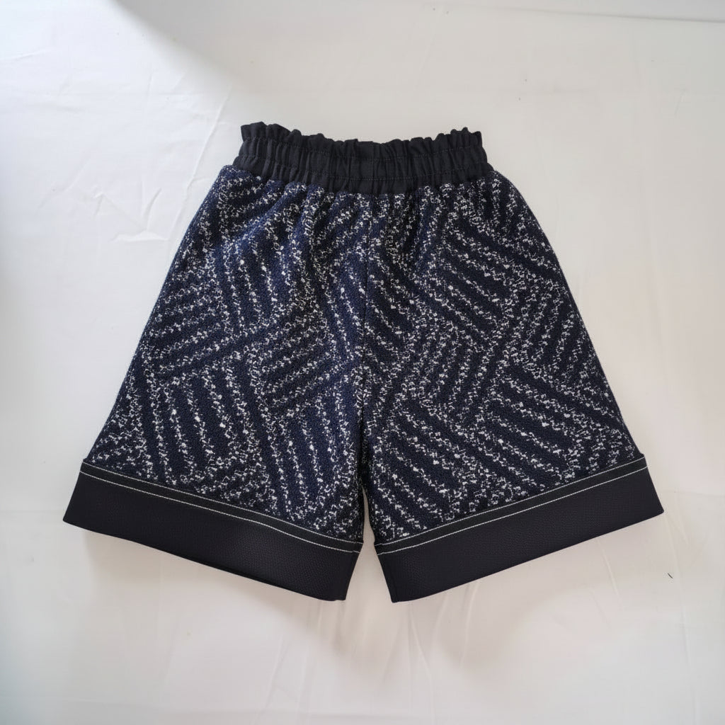 Girls Navy Tweed & Denim Set – Mini Chic, Maximum Impact