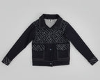 Girls Navy Tweed & Denim Set – Mini Chic, Maximum Impact