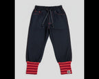 Girls Dark Pink Stripe & Black Ribbed Set – Effortlessly Cool, Every Single Day
