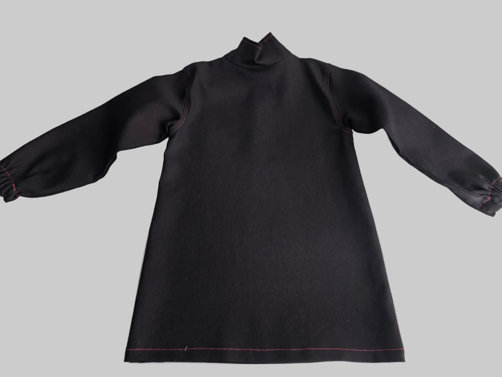 Girls Black Denim Zip Dress – Bold Meets Beautiful