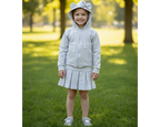 Girls Grey Skirt Tracksuit Set – Sporty, Sweet & Completely Her