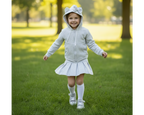 Girls Grey Skirt Tracksuit Set – Sporty, Sweet & Completely Her