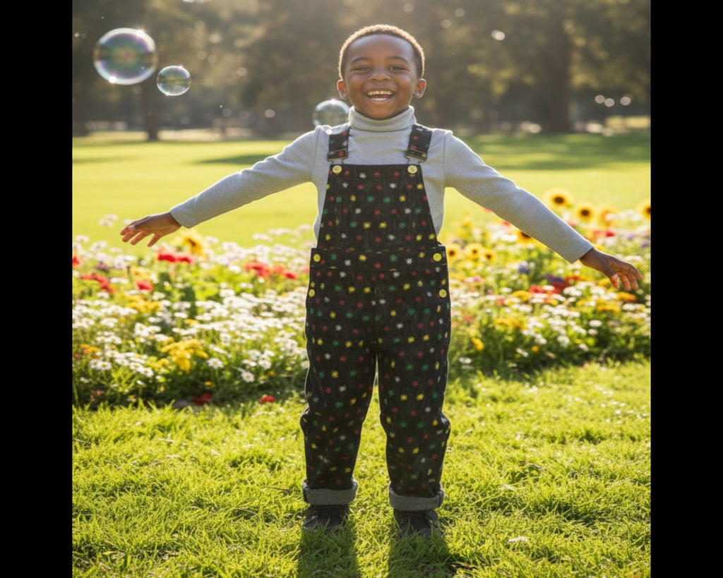 Unisex Dungaree Multicolor Dots - Bippz Klothing