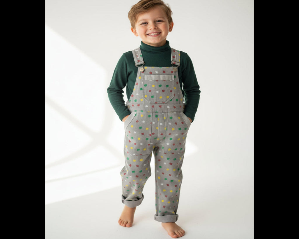 Unisex Dungaree Multicolor Dots - Bippz Klothing