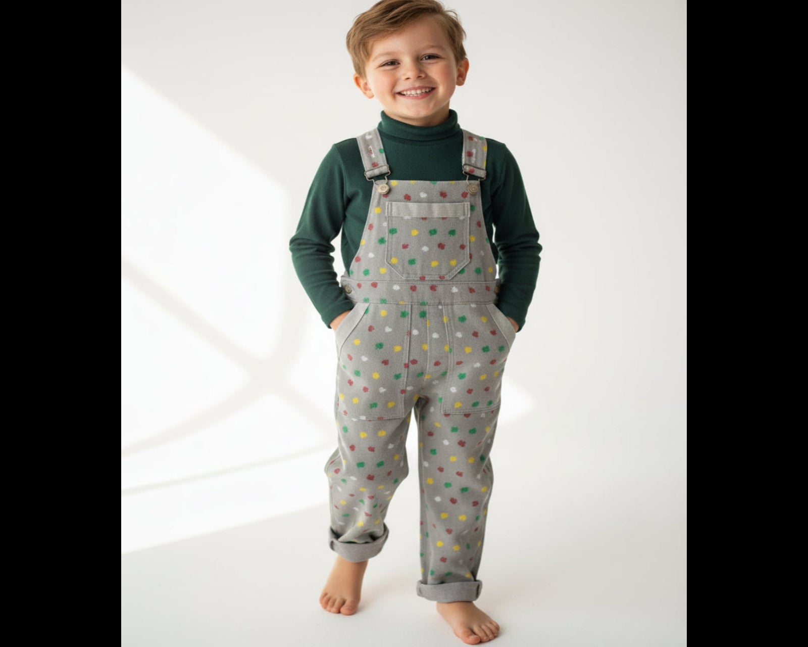 Unisex Dungaree Multicolor Dots - Bippz Klothing