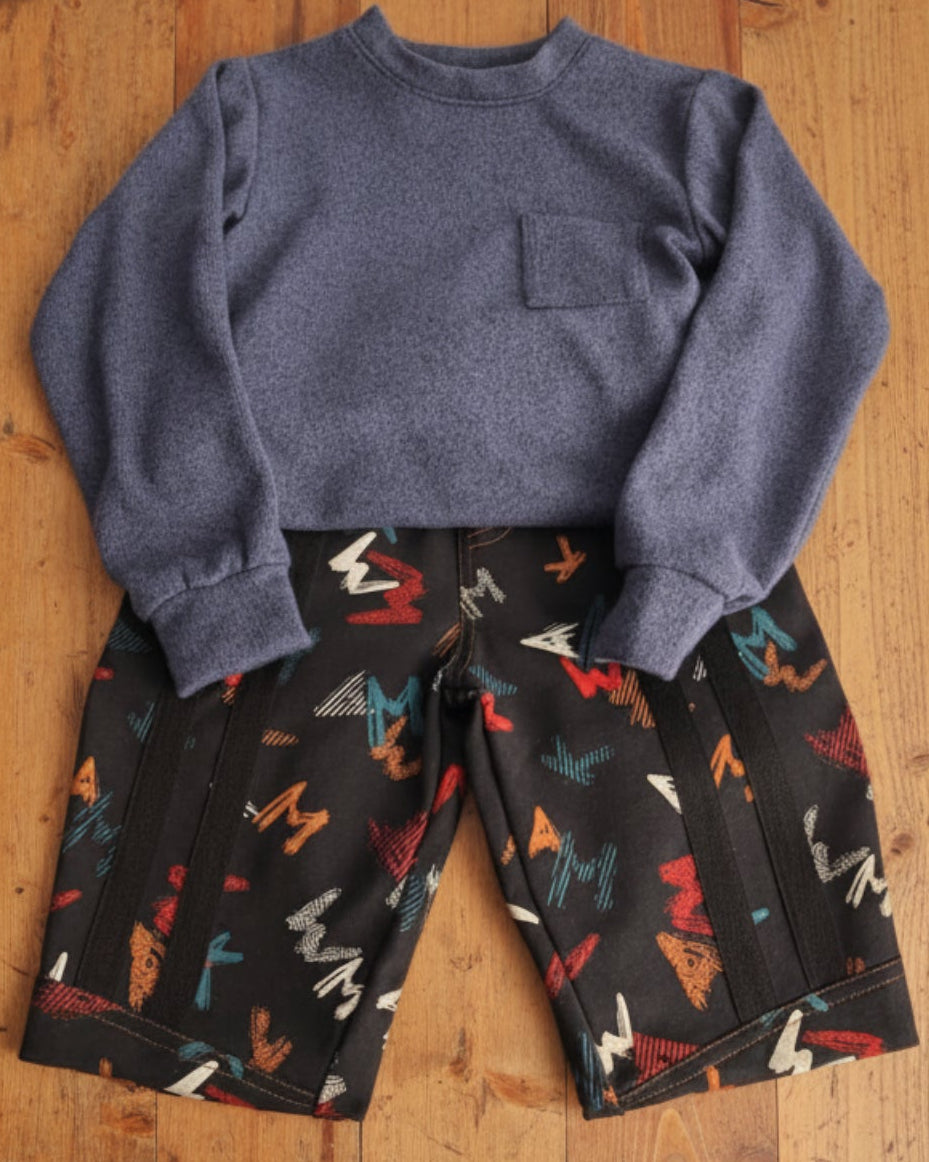 Urban Graffiti Fleece-Lined Kids Jogger Pants - Bippz Klothing