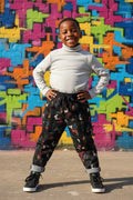 Urban Graffiti Fleece-Lined Kids Jogger Pants - Bippz Klothing