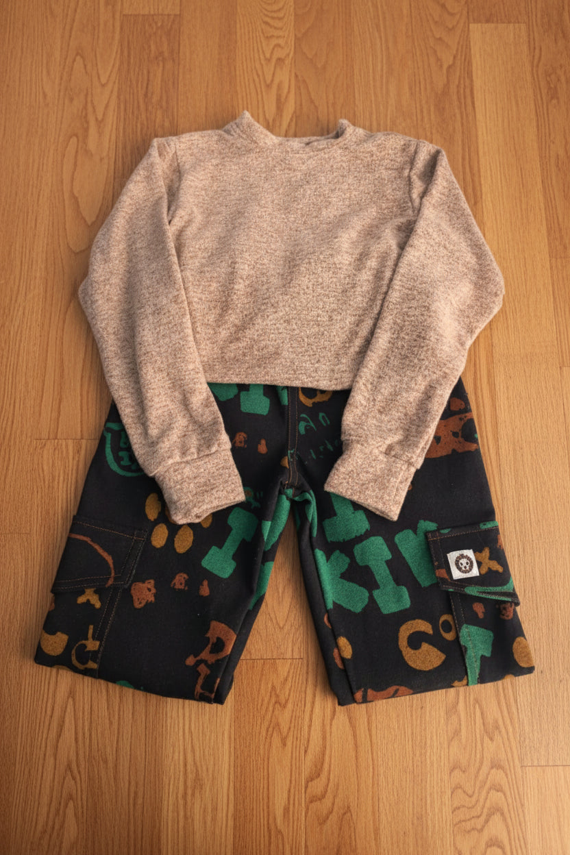 Wild Jungle Graphic Cargo Jogger Set – Boys - Bippz Klothing