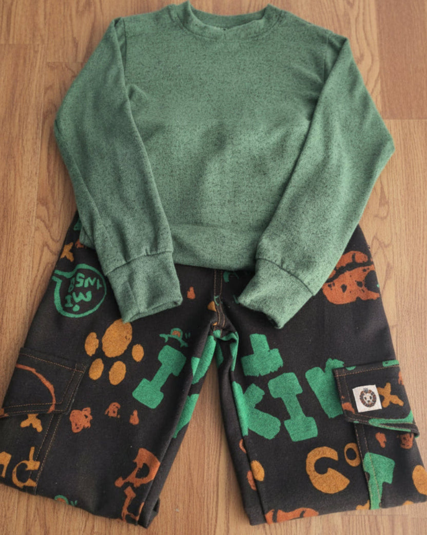 Wild Jungle Graphic Cargo Jogger Set – Boys - Bippz Klothing
